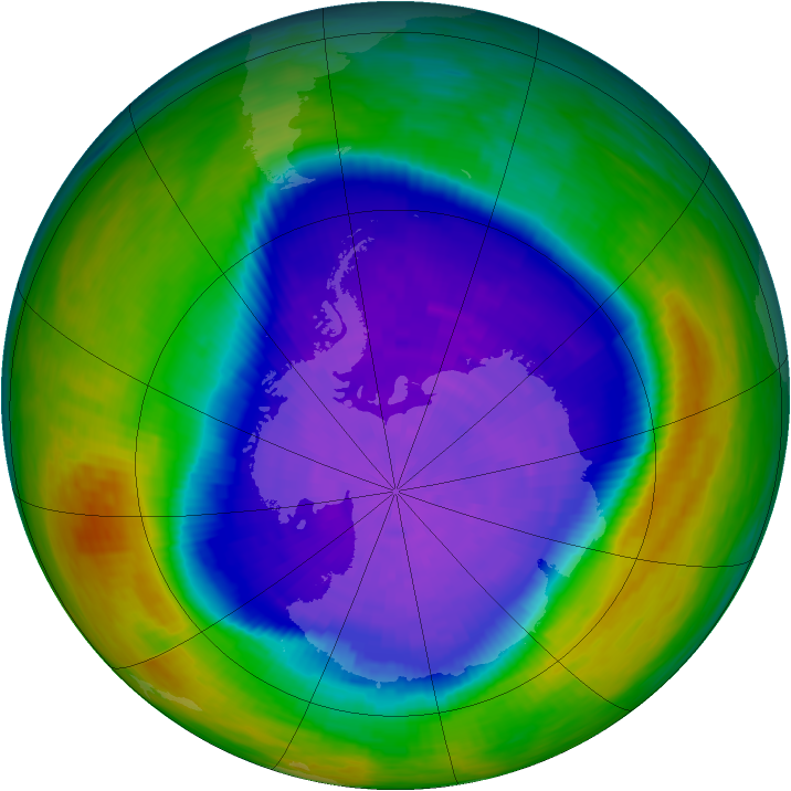Antarctic ozone map for 02 October 1994